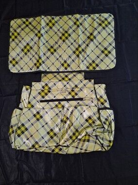 Miche Plaid Tote in Yellow and Black